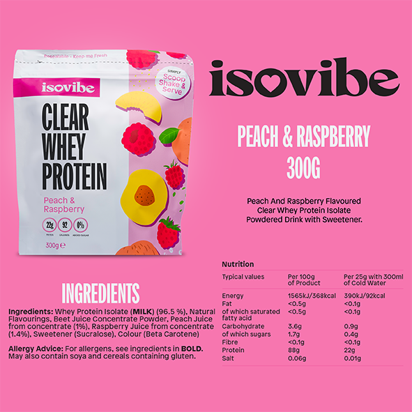 Peach & Raspberry Clear Whey Protein Isolate